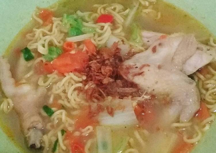 cara membuat Mie ayam kuah (mudah dan cepet)