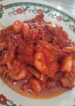 Udang saos merah