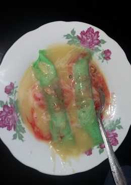 Pisang ijo saus duren