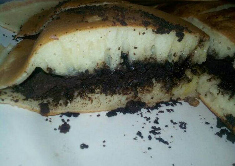 cara membuat Martabak terang bulan isi oreo ice