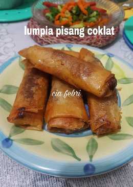 Lumpia pisang coklat ala fe'