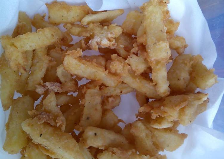 bahan dan cara membuat Kentang Goreng Crispy Sedayy