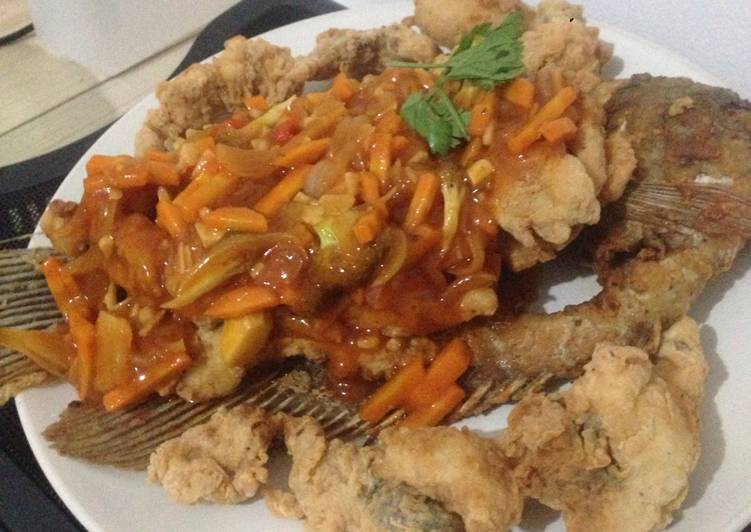 resep makanan Gurame Krispi Saos Asam Manis Bolognese