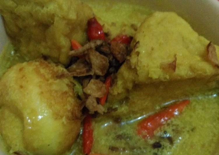 bahan dan cara membuat Telur tahu masak kuning