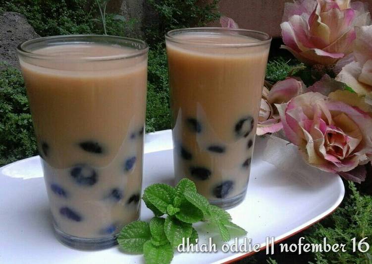 resep masakan Es bubble milk tea