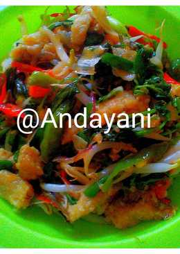 Tumis oncom taungi (tauge+kemangi) pedas