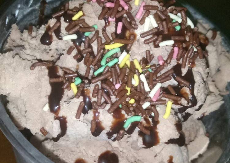 Chocolate Mousse Ice Cream (3 bahan) foto resep utama