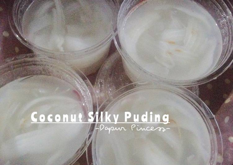 cara membuat Coconut Silky Puding