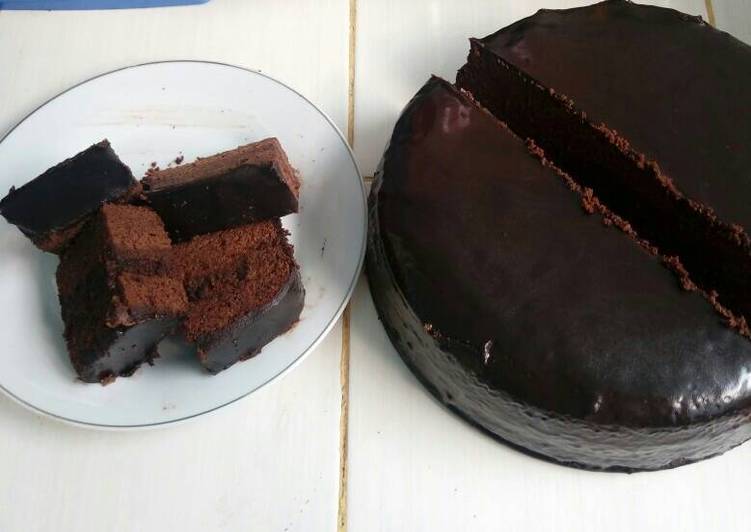  Resep  Brownies  kukus  coklat glaze anti gagal oleh Wulan 