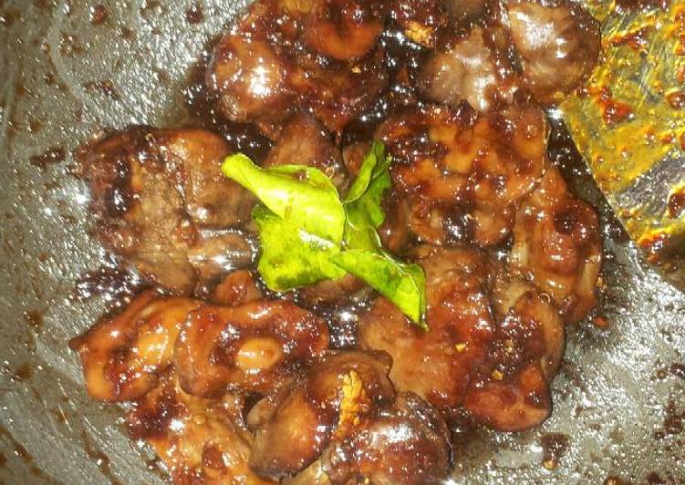 resep lengkap untuk Rica Ati Ayam Pedas Manis