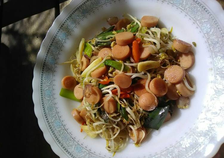 resep lengkap untuk Tumis Tauge Sosis