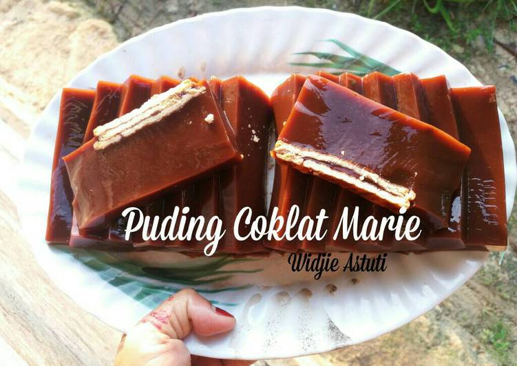 cara membuat Puding Coklat Marie