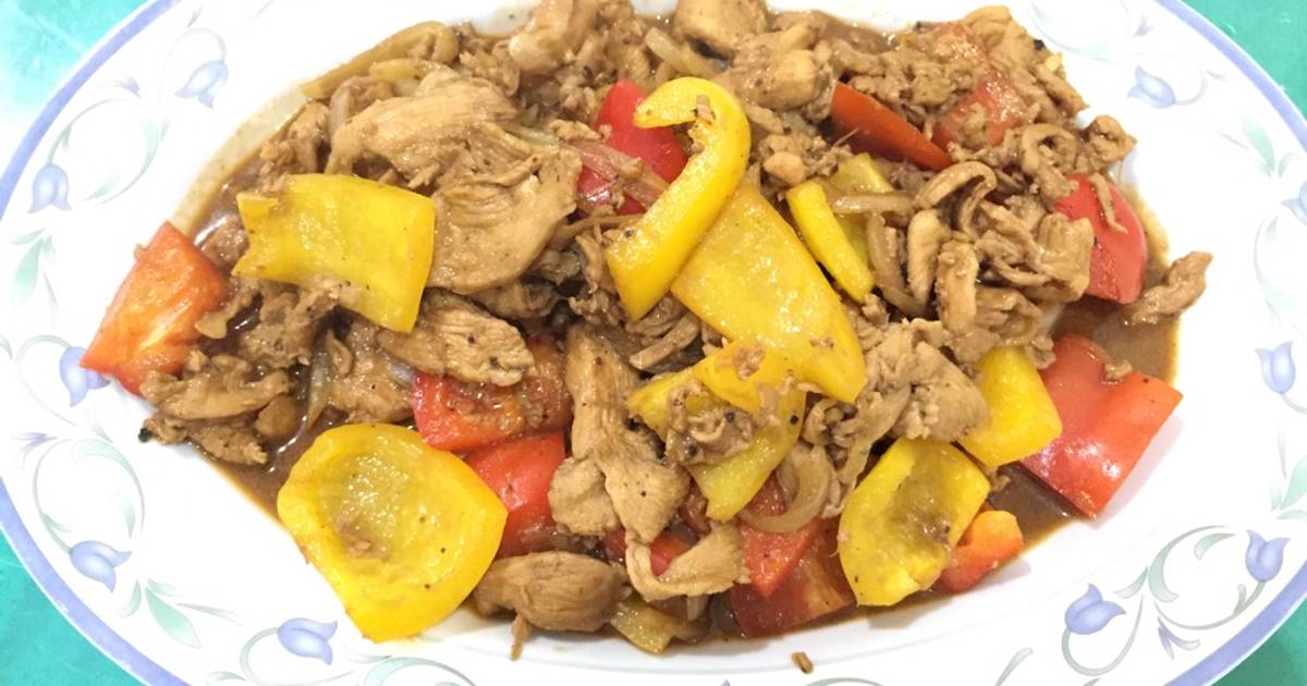 Resep Chicken black pepper ala Kristina Setiawan