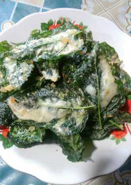 Bayam goreng crispy