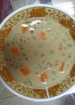 Bubur kacang hijau mutiara+ubi rambat