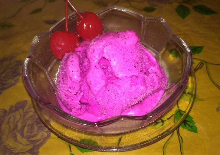 resep makanan Es Cream Buah Naga