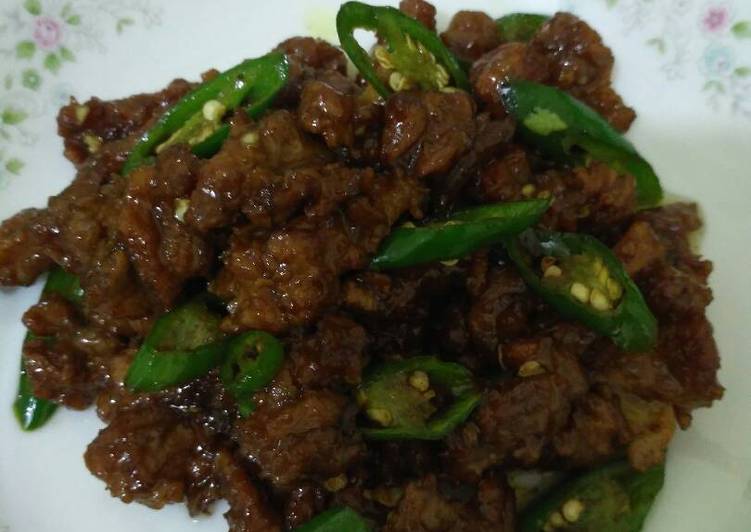 resep lengkap untuk Sapi lada hitam