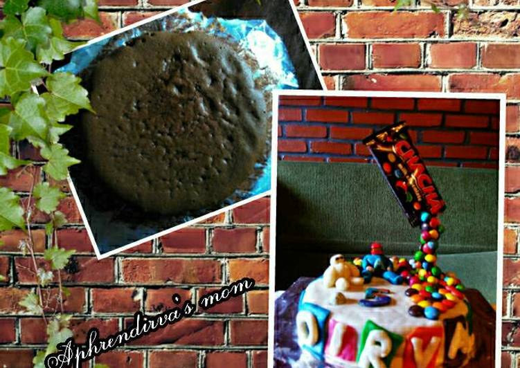 gambar untuk cara membuat Sponge cake cokelat lembut (resep mbak cantik kheyla's kitchen)