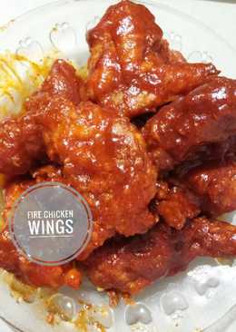 Fire chicken wings ala restoran fast food