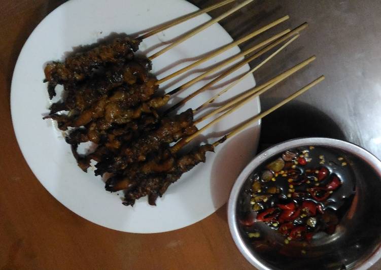 cara membuat Sate Jamur Tiram