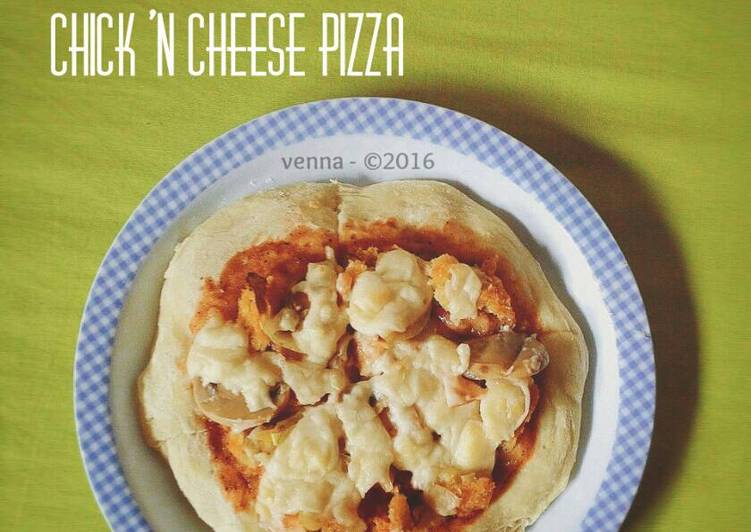 gambar untuk cara membuat Chick 'n Cheese Pizza