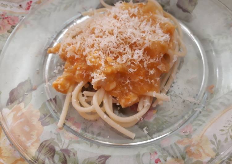 resep Spagheti saus krim jagung