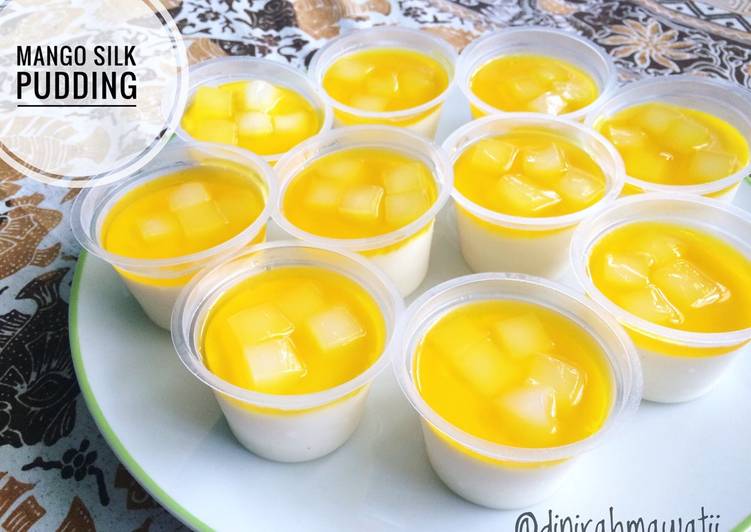 gambar untuk cara membuat Mango Silk Pudding ??