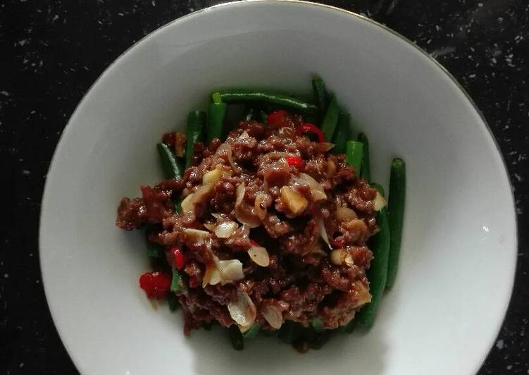 resep Tumis buncis daging cincang