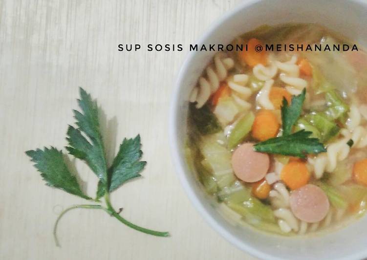 resep masakan Sup sosis & makroni mudah