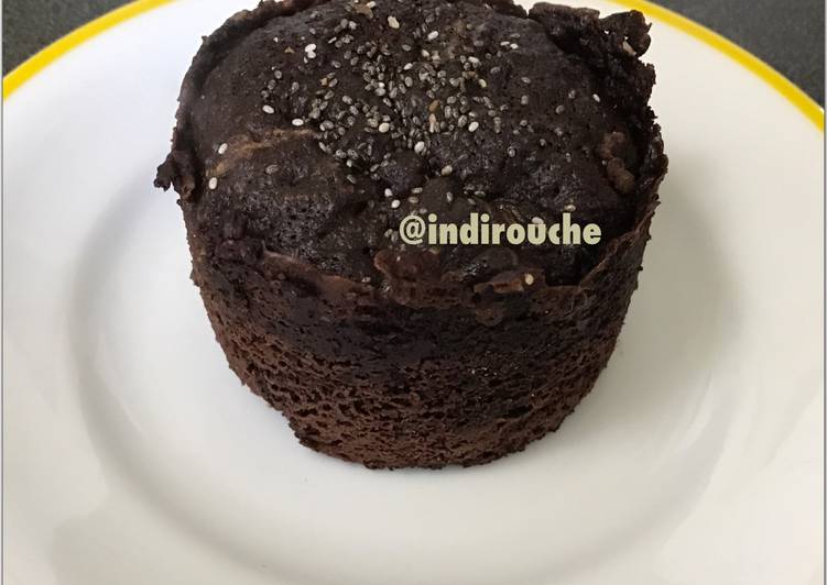 resep makanan Chocolate Peanut Butter Mug Cake Keto