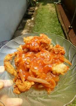 Jamur crispy saus tiram