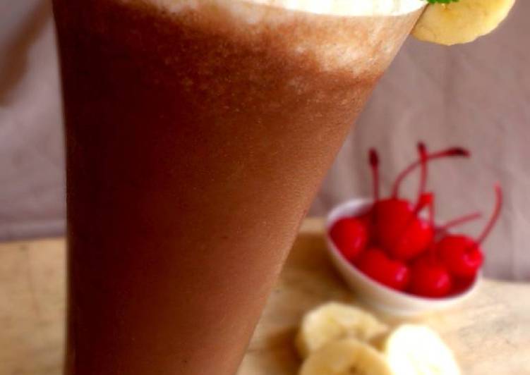 gambar untuk cara membuat Choco Banana Smoothies