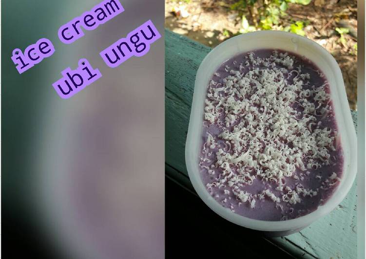 resep lengkap untuk Ice cream ubi ungu