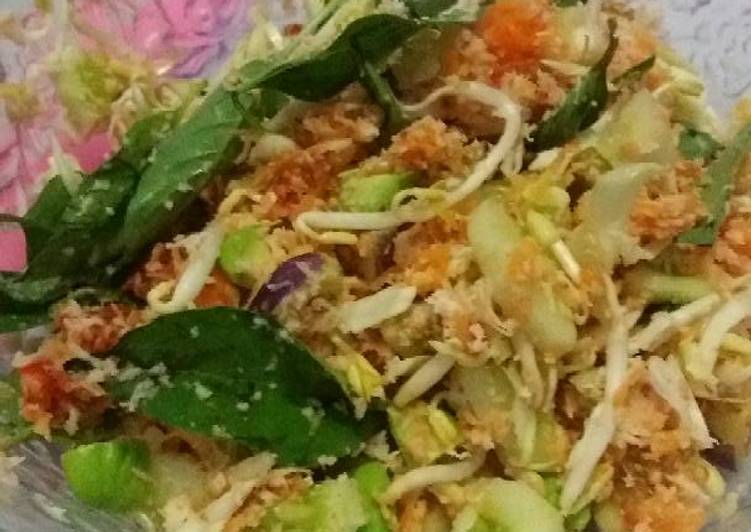 gambar untuk cara membuat Trancam / urap sayur mentah