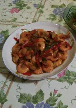 Tumis Udang Asam Pedas