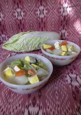 Sayur bening sawi dan tahu