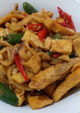 Tumis Tahu Jamur Lombok Ijo