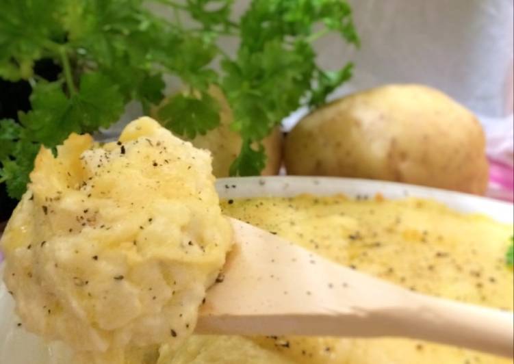 bahan dan cara membuat Baked Mashed Potato