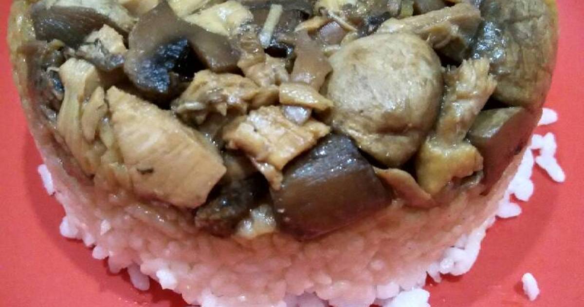 Resep Nasi tim ayam jamur ala maria crishtabella