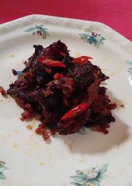 Dendeng balado pedas