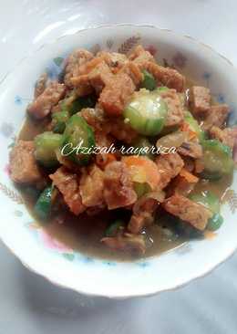 Tumis tempe wortel gambas(oyong)