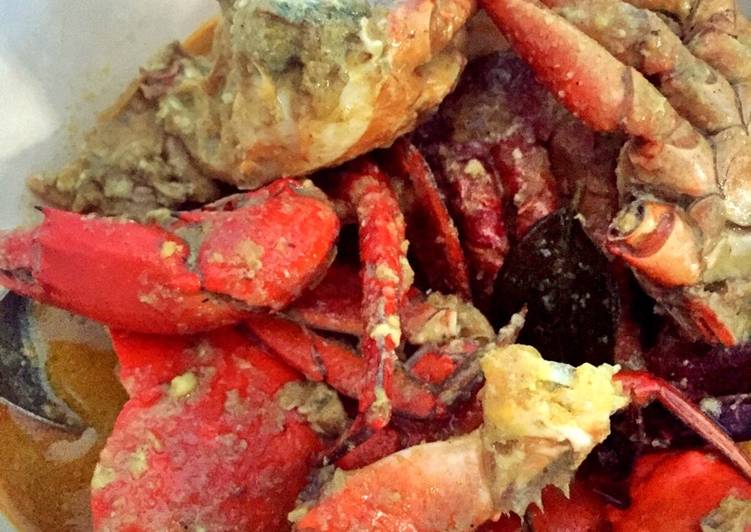 resep lengkap untuk Kepiting Kare Kental