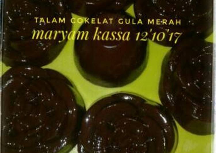 resep lengkap untuk Talam cokelat gula merah