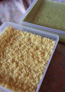 Puding busa keju fla dan puding busa tape fla