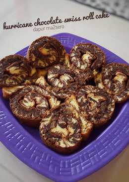 Hurrican chocolate swiss roll cake