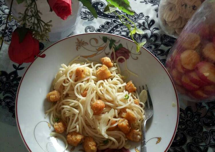 Resep Spaghetti Aglio Olio Simple Pedas Kiriman dari Tiffany