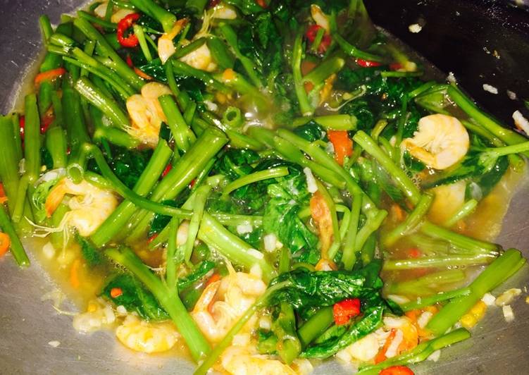 resep makanan Cah kangkung udang