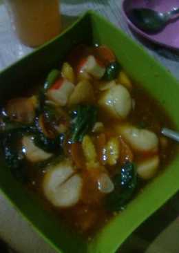 Tom yum bakso seafood simpel