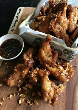 Garlic Honey Sticky Chicken Wings