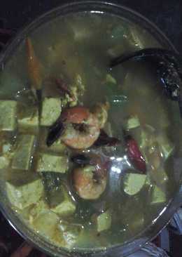 Sayur kuning labu siam with udang, tahu n telur (recook)